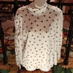 Holiday Time Large Mock Turtleneck Christmas Peppermint Canes